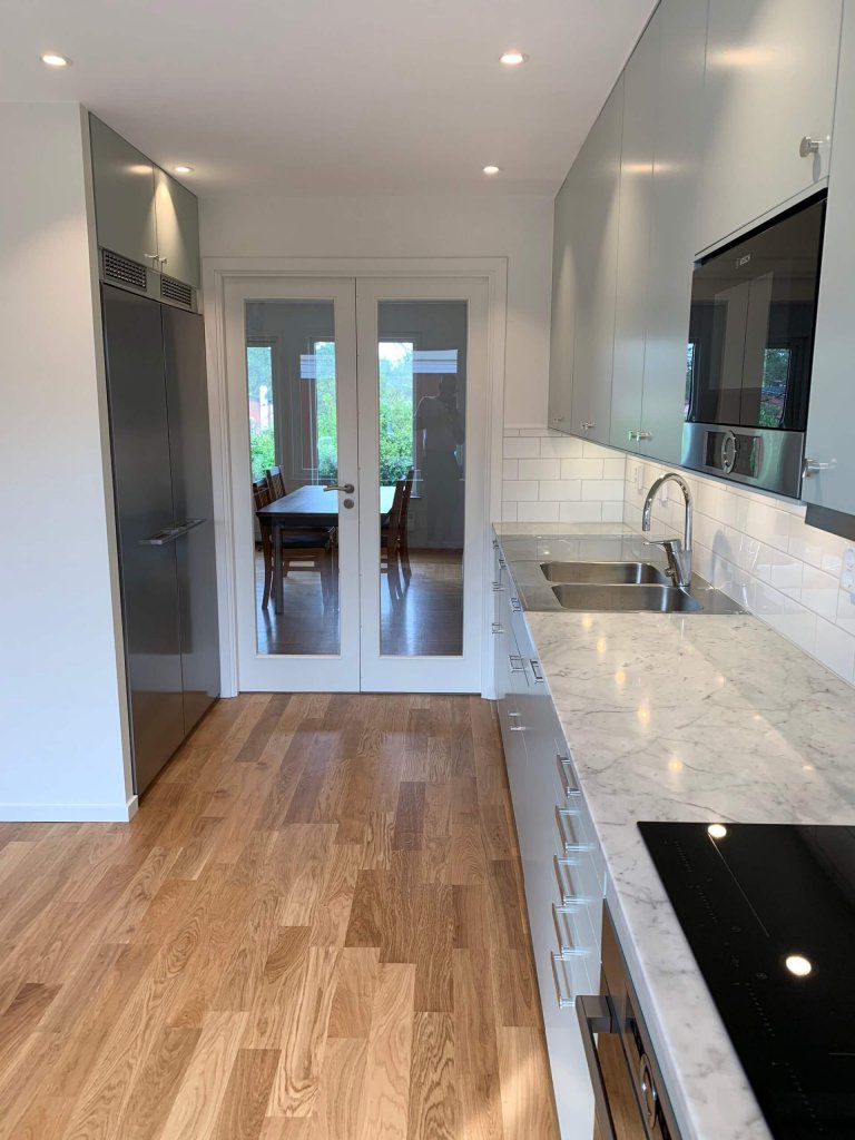 Renovering av radhus på Lidingö